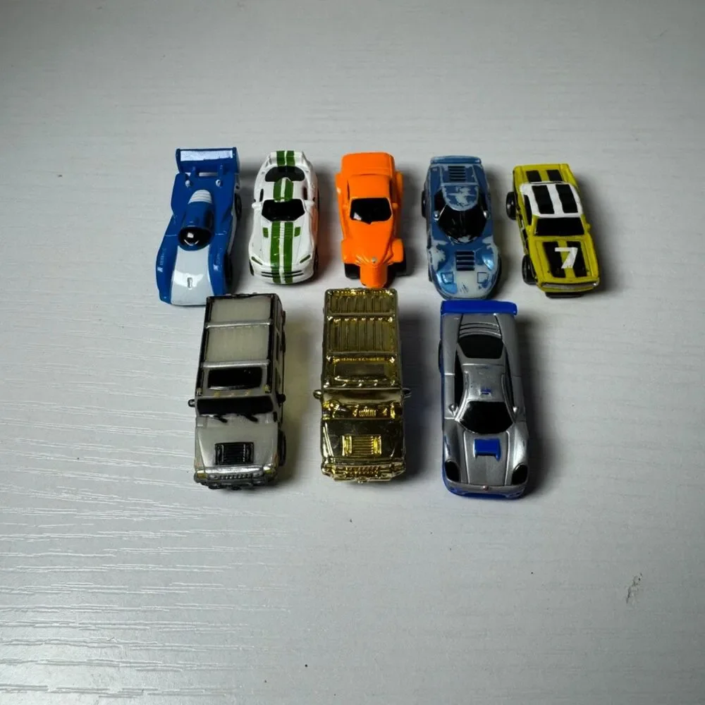 Playmates Speedeez Micro Toy Cars 8 Piece Lot Vintage Ball Bearing Vehicles